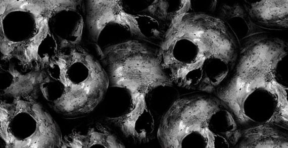 Human skulls piled on one another The Black Death and its aftermath