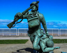 Omaha Beach statue A drive through Normandy is a drive through history